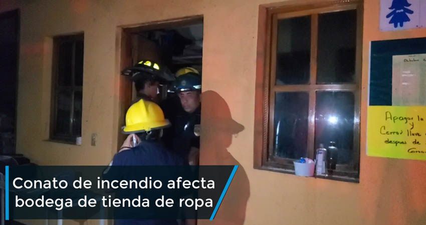 Conato de incendio afecta bodega de tienda de ropa usada en Estelí