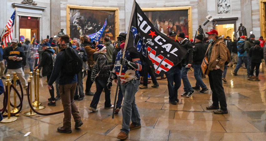 Cientos de manifestantes interrumpieron en el Capitolio de Estados Unidos. Foto: cortesía.