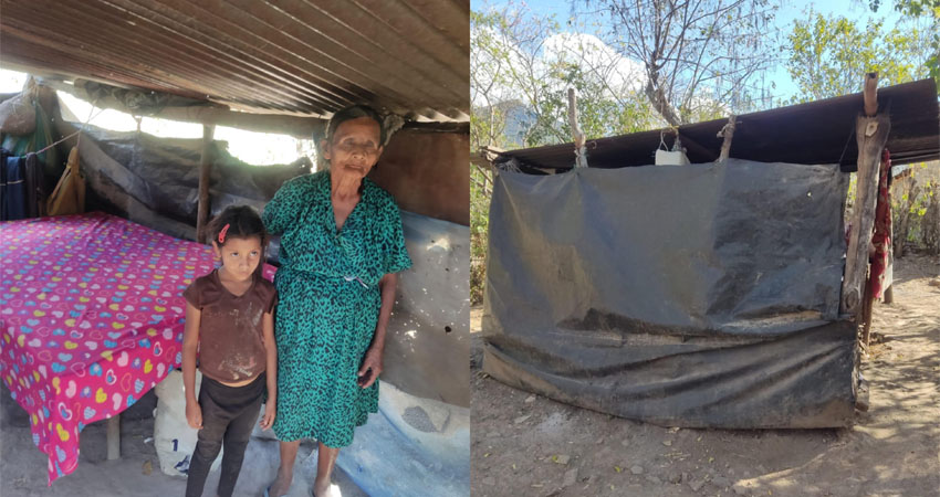 Doña Juana Sánchez Muñoz tiene 75 años de edad y se encuentra a cargo de una nieta, viviendo en severas condiciones de pobreza. Ella vende leña para poder subsistir. Sus vecinos esperan que las instituciones le ayuden a tener un hogar digno.