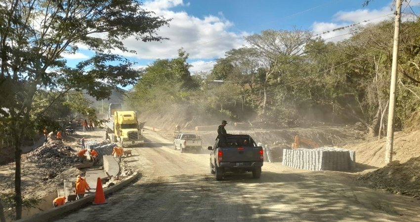 Reparación de caminos en San Juan de Río Coco. Foto: Alba Nubia Lira/Radio ABC Stereo