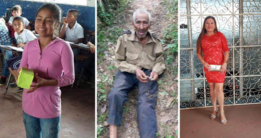 Jessica, don Jerónimo y Zeneyda del Carmen. Foto: Cortesía