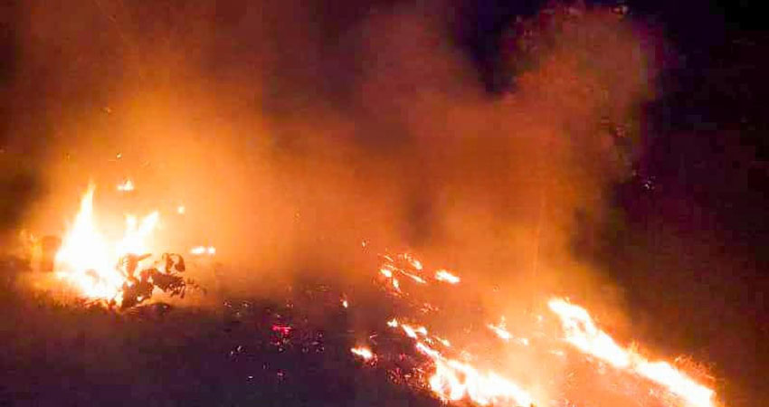 Incendio en Ciudad Antigua. Foto: Cortesía/Radio ABC Stereo