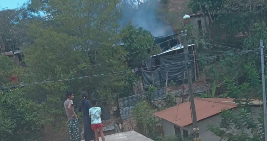 El incendio ocurrió en el barrio El Quebrantadero. Foto: Cortesía