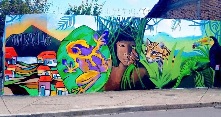 Colores, vida y naturaleza. El nuevo mural realizado por artistas de la ciudad de Estelí.