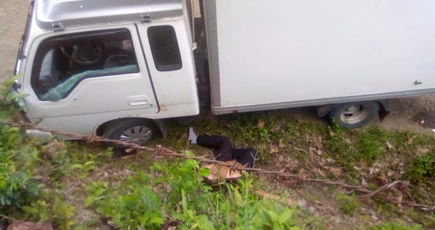 Las víctimas viajaban en un camión con placas de Matagalpa. Foto: Cortesía