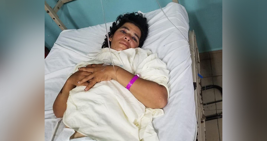 Lisseth Rivera permanece en el hospital de Estelí. Foto: Cortesía