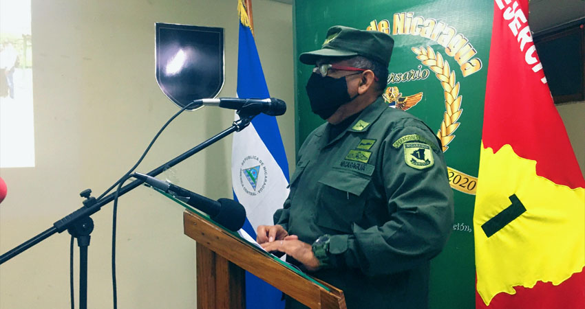 Coronel José Hilcías Rizo, jefe del Primer Comando Militar Regional. Foto: Alba Nubia Lira/Radio ABC Stereo
