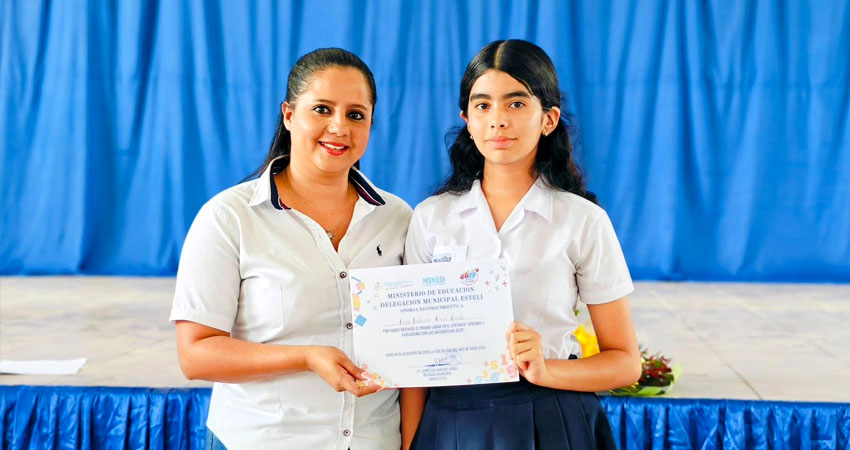 Ana es estudiante de sexto grado del colegio San Francisco Hermanos Maristas de Estelí. Foto: Cortesía/Radio ABC Stereo
