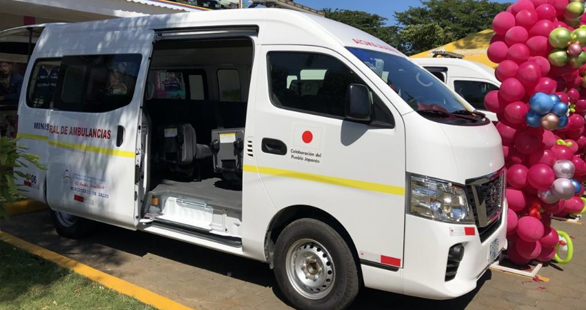 Esta es una de las ambulancias donadas por Japón. Foto: Cortesía