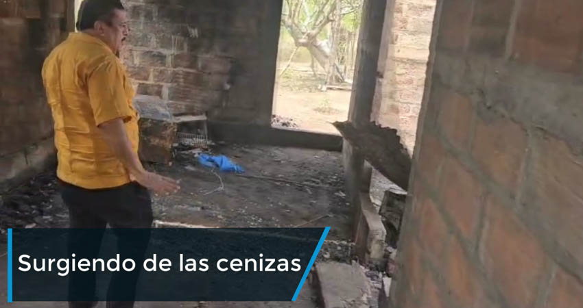 Familia que perdió todo en un incendio recibió materiales de construcción