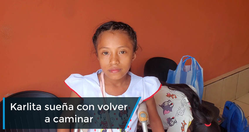 Karlita Hernández, la niña que anhela volver a caminar