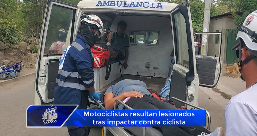 Ocupantes de motocicleta resultan lesionados tras impactar contra ciclista en Estelí