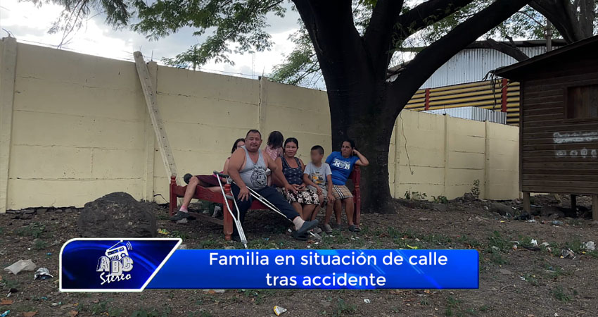 Familia en situación de calle tras accidente