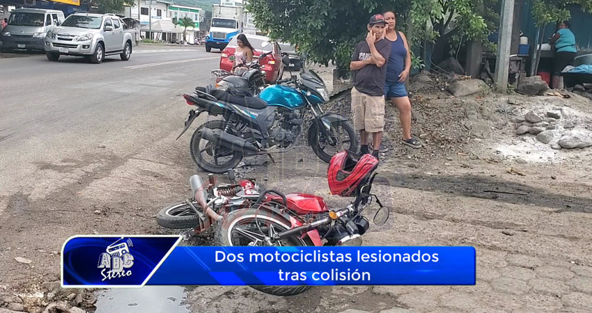 Dos motociclistas lesionados tras colisión en Estelí