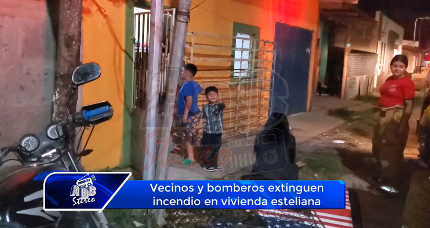 Vecinos y bomberos extinguen incendio en vivienda esteliana