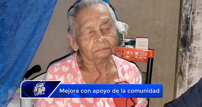 Continúa recuperación de adulta mayor, gracias al apoyo comunitario