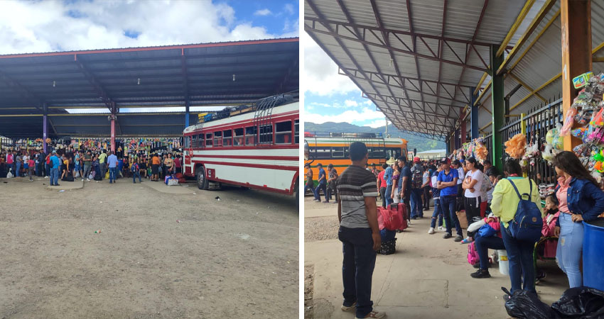 En Jinotega se observa afluencia de pasajeros desde el 22 de diciembre. Foto: Nidia Massiel Zeledón/Radio ABC Stereo