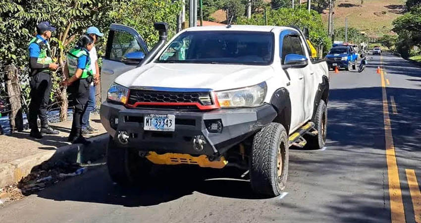 Policía investiga accidente en carretera Jinotega a Matagalpa. Foto: Cortesía/Radio ABC Stereo