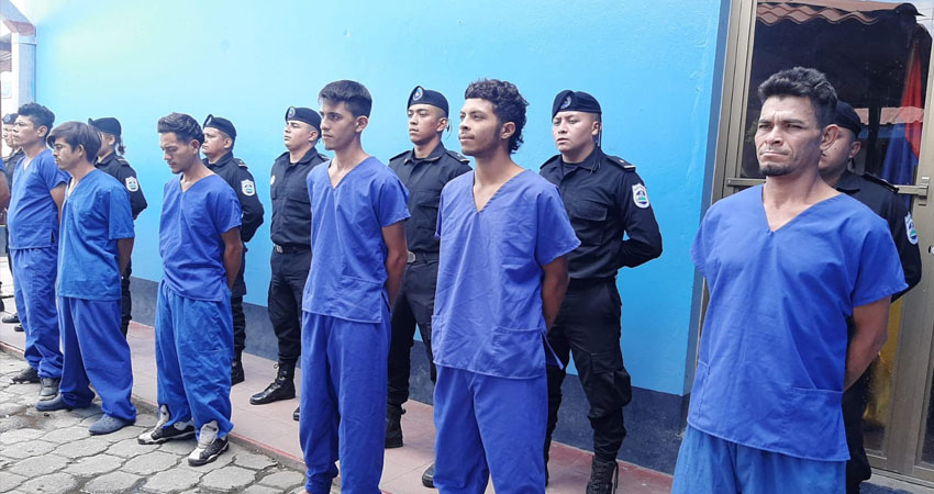 Detenidos en el departamento de Estelí. Foto: Policía  Nacional