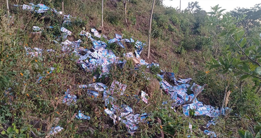 Según la alcaldía, la empresa involucrada arrojó desechos sólidos en un sitio no autorizado. Foto: Cortesía/Alcaldía San Nicolás