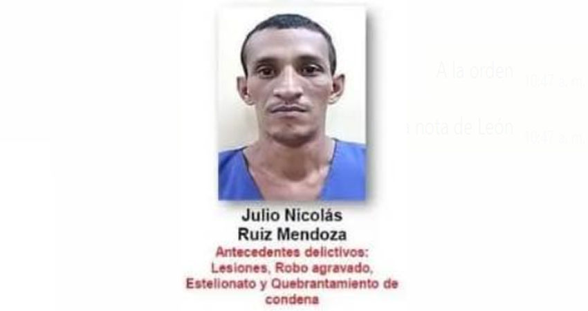 Mendoza estaba pagando condena por violación, robo, lesiones, entre otros delitos.