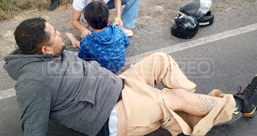 Padre e hijo resultaron lesionados. Foto: Cortesía/Radio ABC Stereo