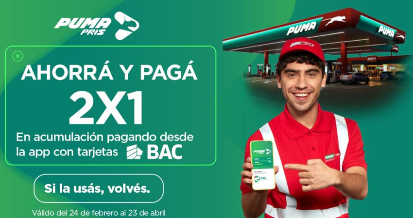 ¡Duplica tus puntos! Puma Energy y BAC lanzan promoción exclusiva con la app Puma PRIS