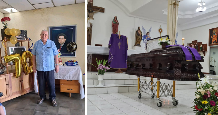 El velorio se realiza en la parroquia la Cruz del Calvario, de la ciudad de Estelí. Foto: Cortesía/Radio ABC Stereo