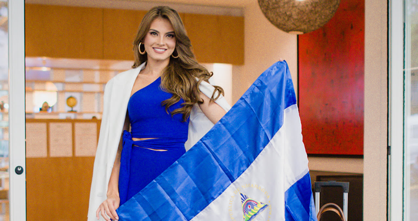 Ana Marcelo en su salida hacia Estados Unidos. Foto: Miss Nicaragua/Radio ABC Stereo