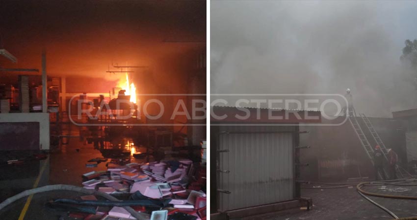 El fuego inició de manera repentina, según los trabajadores. Foto: José Enrique Ortega/Radio ABC Stereo