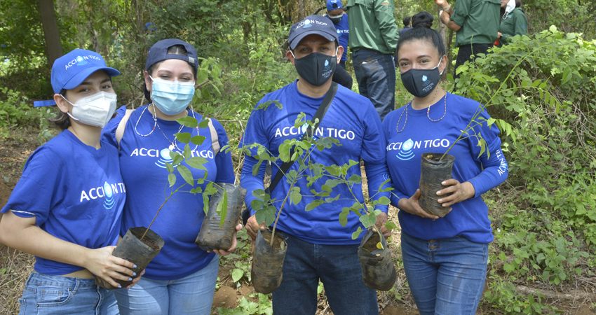 La alianza de Tigo Nicaragua con Reserva Natura permite hacer de esta jornada un proceso ambientalmente sostenible. Foto: Tigo