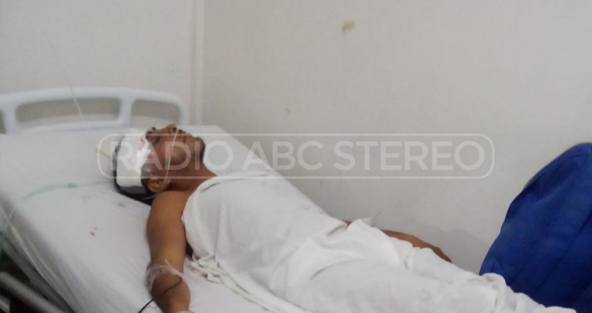 Norlan Antonio López fue hospitalizado en Somoto. Foto: Cortesía/Radio ABC Stereo