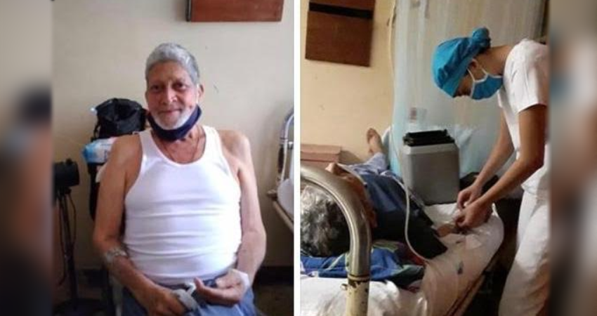 Don Rigoberto Rizo Rodríguez padece de cáncer de próstata desde hace 5 años. Foto: Cortesía
