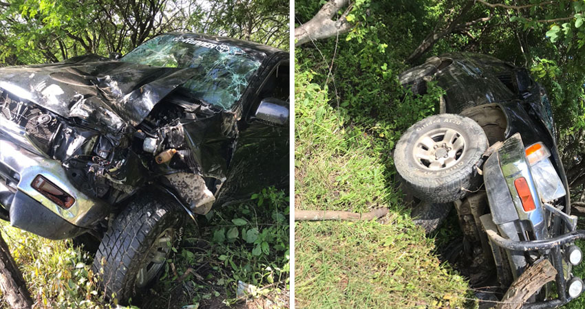 El accidente dejó importantes daños materiales y lesiones de consideración. Foto: Cortesía/Radio ABC Stereo