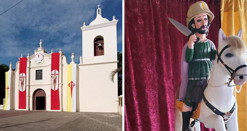 La parroquia de Somoto lleva el mismo nombre de su patrono y hoy fue adornada de manera especial para esta celebración. Foto: Parroquia Santiago Apóstol
