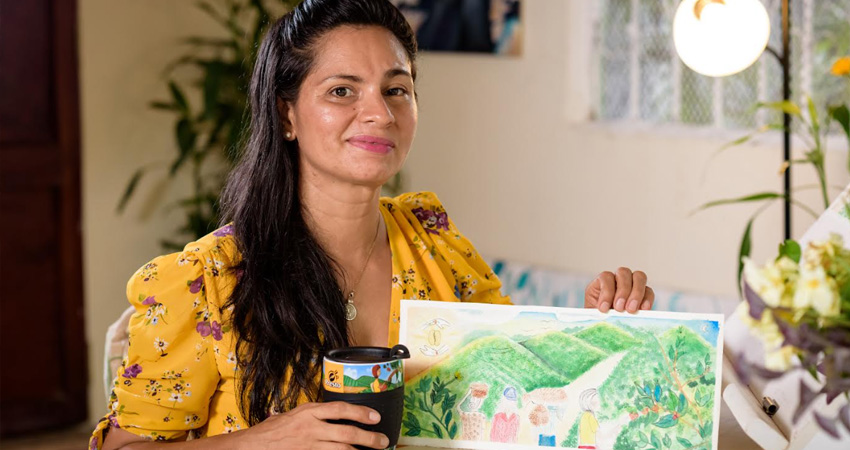 Historias en cada taza: Natalia Cruz pinta las vivencias de los recolectores de café