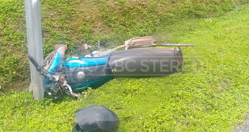 El menor perdió el control de su vehículo. Foto: Cortesía/Radio ABC Stereo
